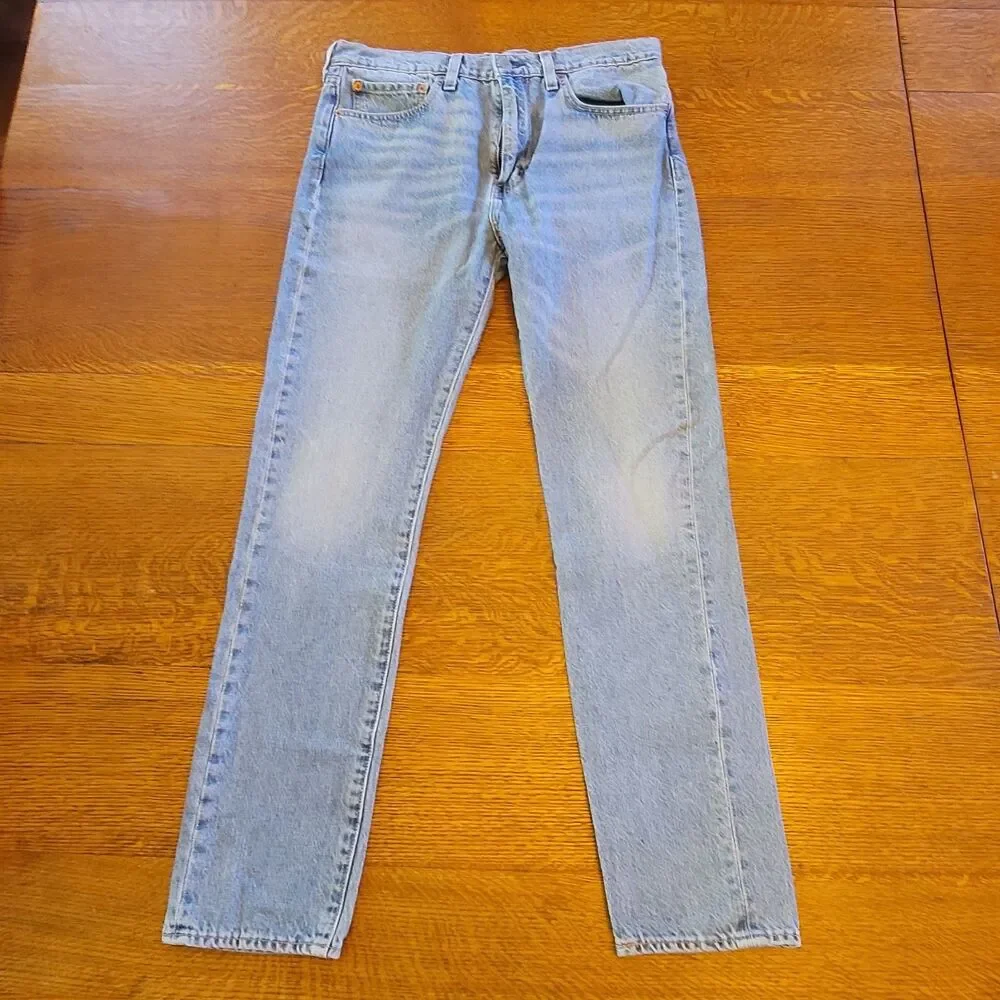 Levi's 510 Premium Slim Skinny Jeans Light Blue Stretch Denim